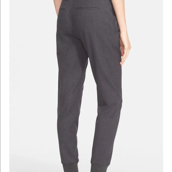 Vince. Rib cuff wool blend jogger pants dark gray size 4 - Picture 2 of 9